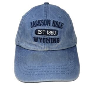DIMCO Apparel Baseball Cap Blue One Size Jackson Hole Wyoming Est 1890 Slide Hat